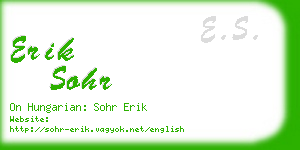 erik sohr business card